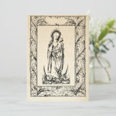 Maria und Jesus heilige Grenzdecke Feiertagskarte (Stehend Vorderseite)