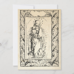 Maria und Jesus heilige Grenzdecke Feiertagskarte