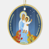 Maria und Jesus in Australien Keramik Ornament (Links)