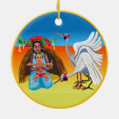 Maria und Jesus in Australien Keramik Ornament (Hinten)