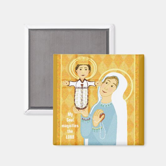 Maria und Jesus-Moderne Ikone Magnet (Vorderseite/Rückseite)
