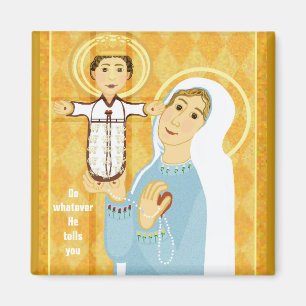 Maria und Jesus-Moderne Ikone Magnet