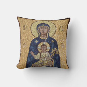 Maria-und-Jesus-Mosaik Kissen
