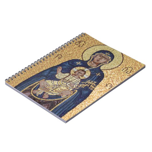 Maria und Jesus Mosaik Notizblock (Linke Seite)