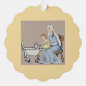 Maria und Jesus Ornament Karte (Rückseite)