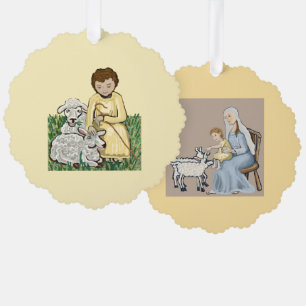 Maria und Jesus Ornament Karte