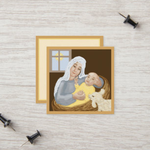 Maria und Jesus Telefonnummerkarte