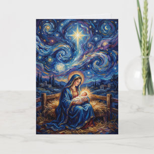 Maria und Jesus Weihnachtskarte zur Geburt Karte