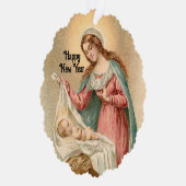 Maria und Jesus Weihnachtsschmuckkarte Ornament Karte (Rechts)