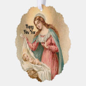 Maria und Jesus Weihnachtsschmuckkarte Ornament Karte (Links)