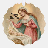 Maria und Jesus Weihnachtsschmuckkarte Ornament Karte (Vorderseite)