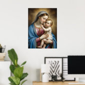 Maria und Jesuskind Poster (Heimbüro)