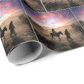 Maria und Josef auf der Reise nach Bethlehem Geschenkpapier (Rolleneckpunkt)