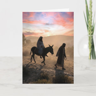 Maria und Josef auf der Reise nach Bethlehem Karte
