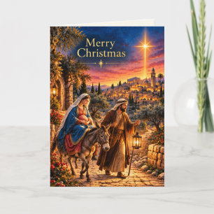 Maria und Josef Leitstern-Weihnachtsreise Karte