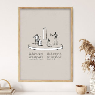 Maria und Martha Kunst, Jesus Kunst, Jesus Lehre Poster