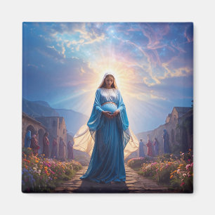 Maria von Nazareth geht allein – Christliche Kunst Magnet