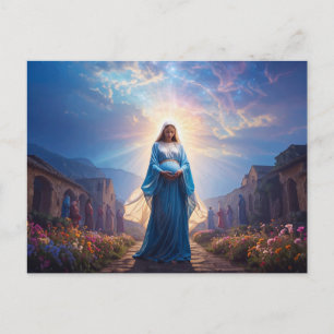 Maria von Nazareth geht allein Postkarte
