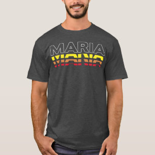 Maria Vorname Lustig Vintage Sonnenuntergang Maria T-Shirt