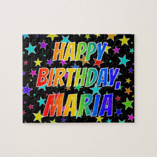 "MARIA" Vorname, Spaß "GLÜCKLICHER GEBURTSTAG" Puzzle