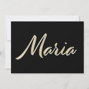 Maria white gold Handwriting Karte