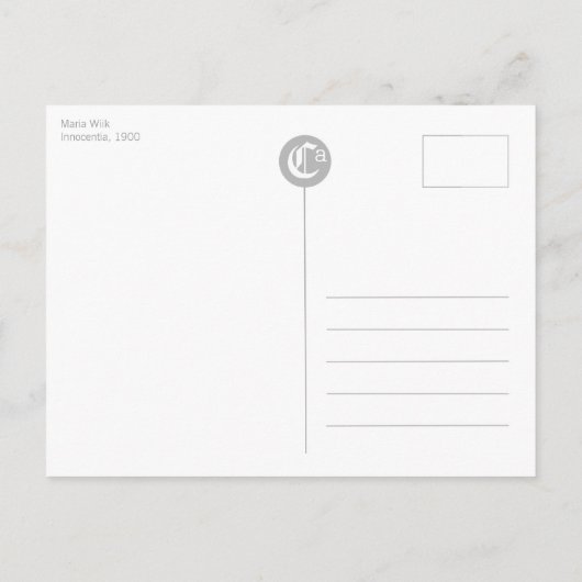 Maria Wiik Innocentia CC0614 Finnische Art Postkar Postkarte (Rückseite)
