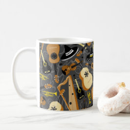 Mariachi Band Cartoon Instruments Kaffeetasse