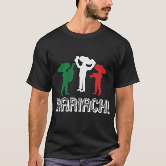 Mariachi-Band, Sombrero-Vihuela-Musik T-Shirt (Vorderseite)