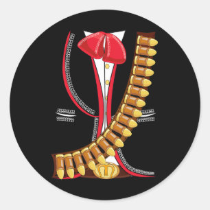 Mariachi Charro Mexican Cinco De Mayo Costume Shir Runder Aufkleber