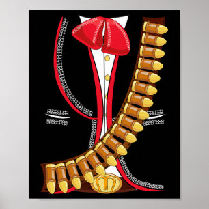 Mariachi Charro mexikanisches Cinco De Mayo Kostüm Poster