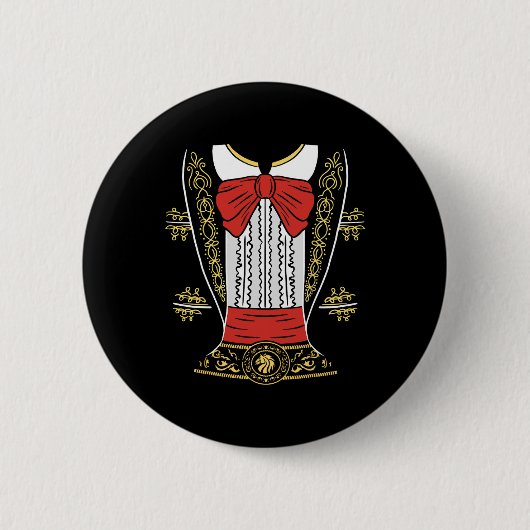 Mariachi Charro Mexikanisches Kostüm für Cinco de Button (Vorderseite)