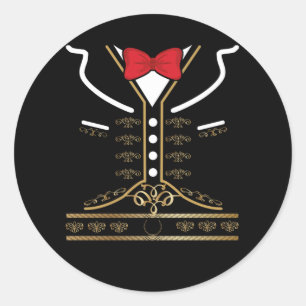 Mariachi Charro Mexikanisches Kostüm für Cinco de  Runder Aufkleber