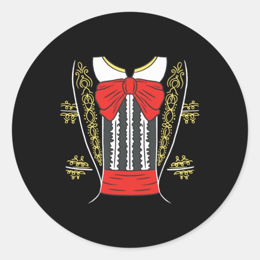 Mariachi Charro Mexikanisches Kostüm für Cinco de  Runder Aufkleber (Vorderseite)
