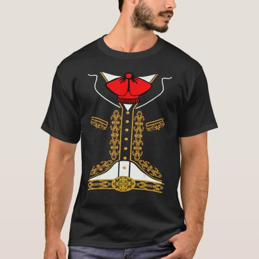 Mariachi Charro Mexikanisches Kostüm für Cinco de T-Shirt (Vorderseite)