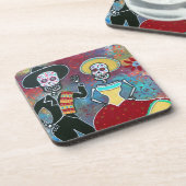 MARIACHI DIA DE LOS MUERTOS BAILAR GETRÄNKEUNTERSETZER (Linke Seite)