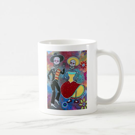 MARIACHI DIA DE LOS MUERTOS BAILAR KAFFEETASSE (Rechts)
