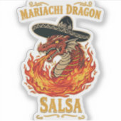 Mariachi-Drachen-Salsa Aufkleber (Vorderseite)