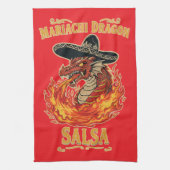 Mariachi-Drachen-Salsa Geschirrtuch (Vertikal)