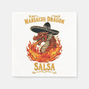 Mariachi-Drachen-Salsa Serviette