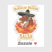 Mariachi Dragon Salsa Aufkleber (Blatt)