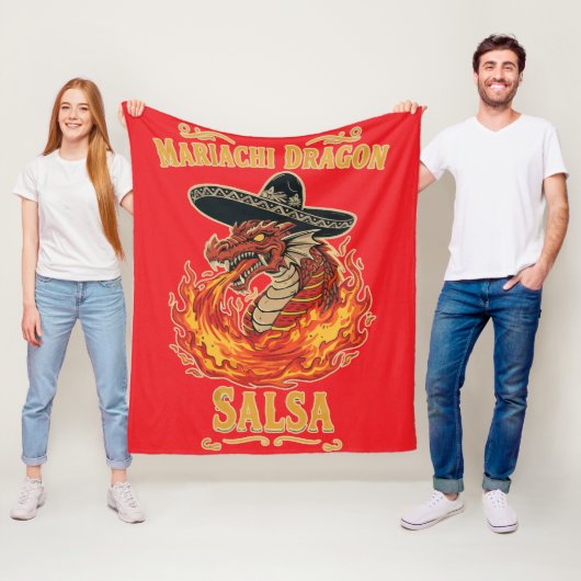 Mariachi Dragon Salsa Fleecedecke (Beispiel)