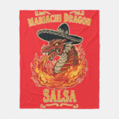 Mariachi Dragon Salsa Fleecedecke (Vorderseite)