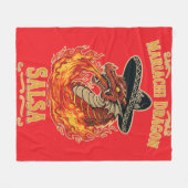 Mariachi Dragon Salsa Fleecedecke (Vorderseite (Horizontal))