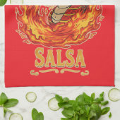 Mariachi Dragon Salsa Geschirrtuch (Gefaltet)