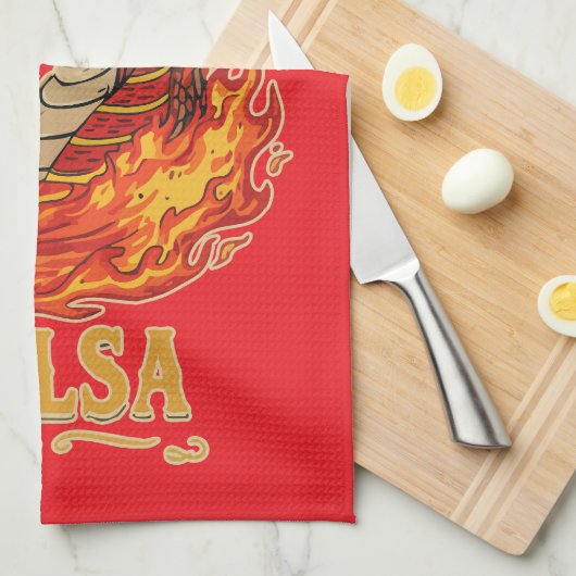 Mariachi Dragon Salsa Geschirrtuch (Viertel Falte)