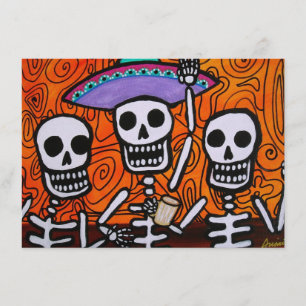 Mariachi-Einladung Dia de Los Muertos Amigos Einladung