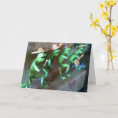 MARIACHI FROGS SAY FAPPY BIRTHDAY KARTE (Gelbe Blume)