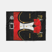 Mariachi Halloween-Kostüm Charro Cinco De Fleecedecke (Vorderseite (Horizontal))