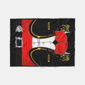 Mariachi Halloween-Kostüm Charro Cinco De Fleecedecke (Vorderseite (Horizontal))