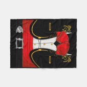 Mariachi Halloween-Kostüm Charro Cinco De Fleecedecke (Vorderseite (Horizontal))